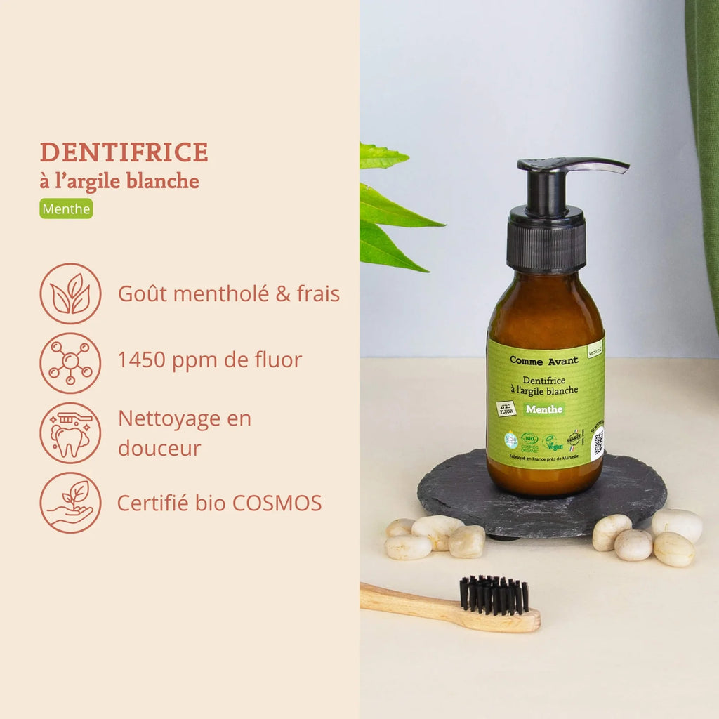 Dentifrice en pâte rechargeable à la menthe - Comme Avant