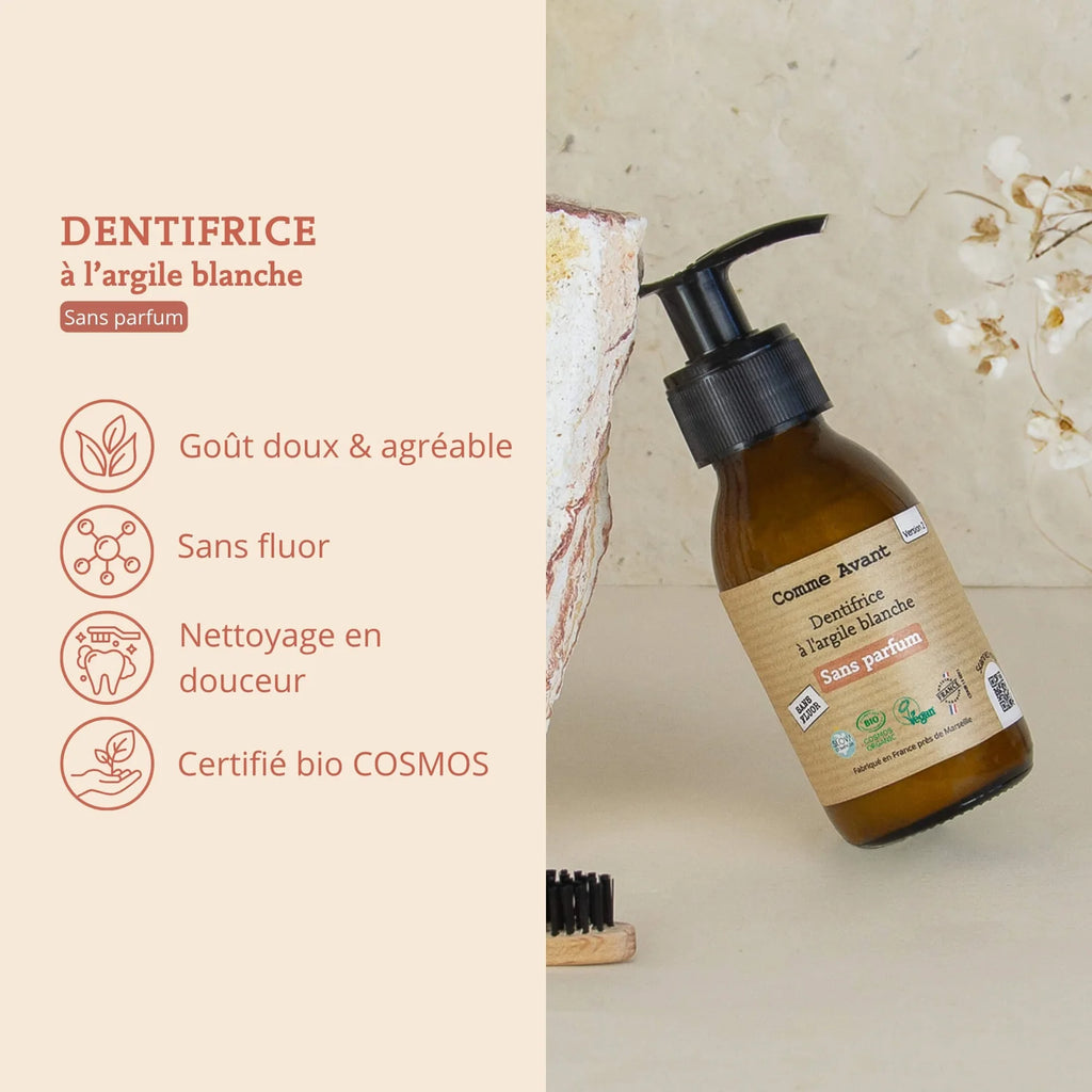 Dentifrice en pâte rechargeable sans parfum - Comme Avant