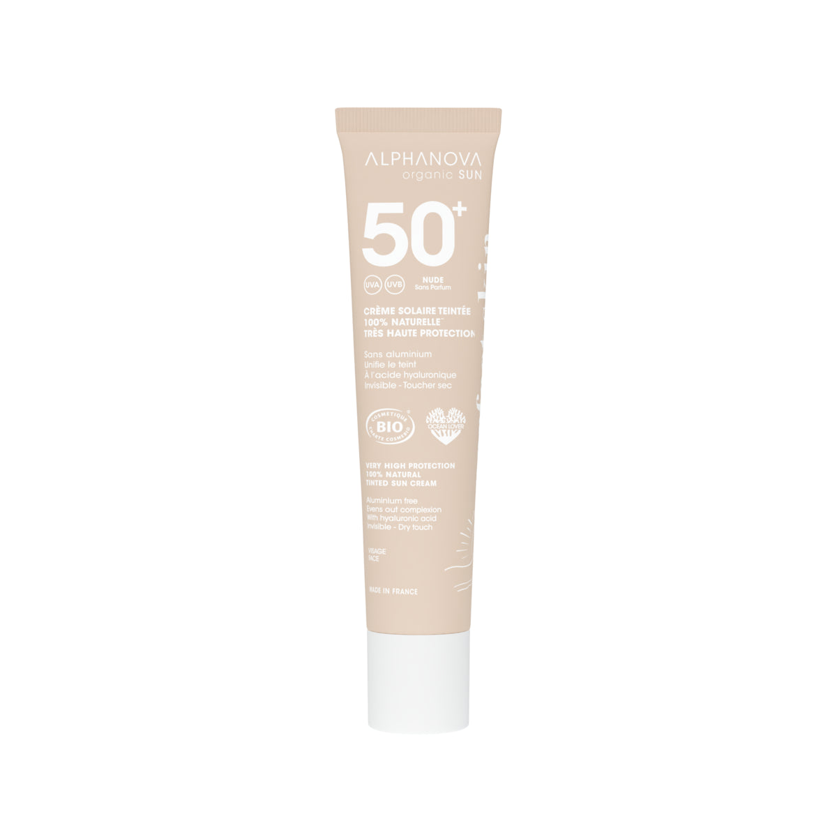 Crème solaire teintée nude SPF50+ - Alphanova