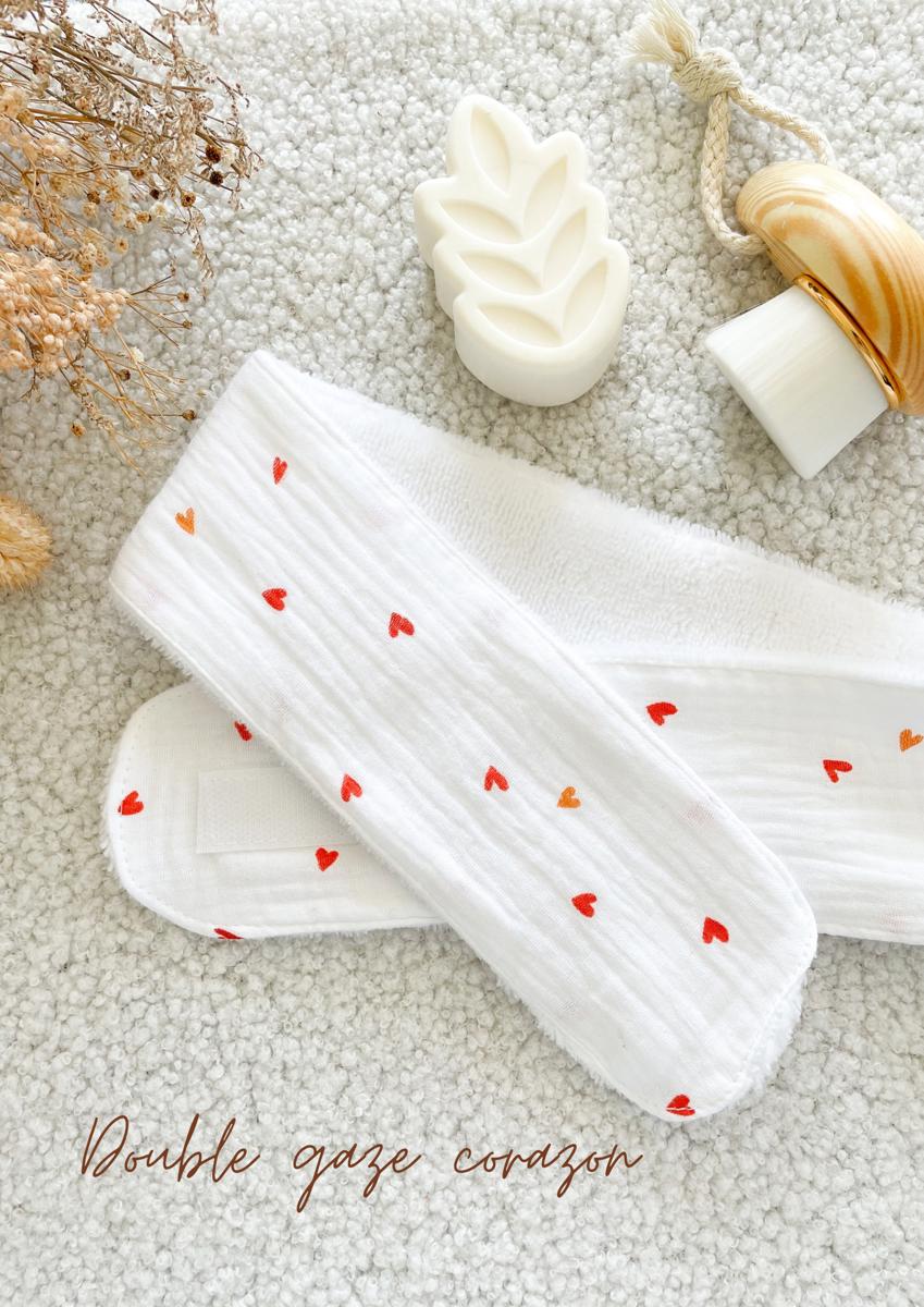 Bandeau de soin/visage - Double gaze corazon