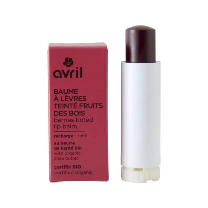 Baume à lèvres teinté et parfumé bio - Avril - Recharge fruits des bois