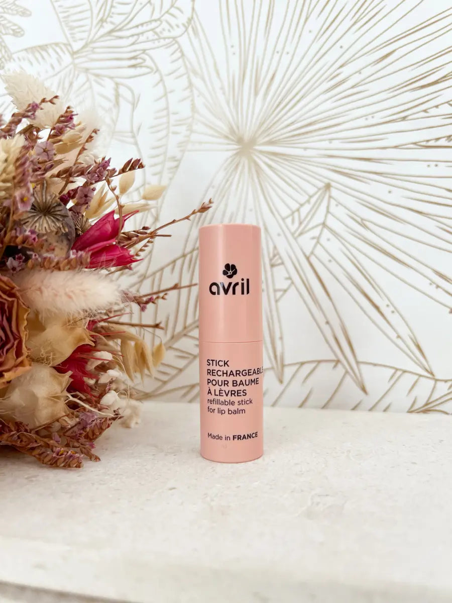 Baume à lèvres teinté et parfumé bio - Avril - Stick rechargeable (vide)
