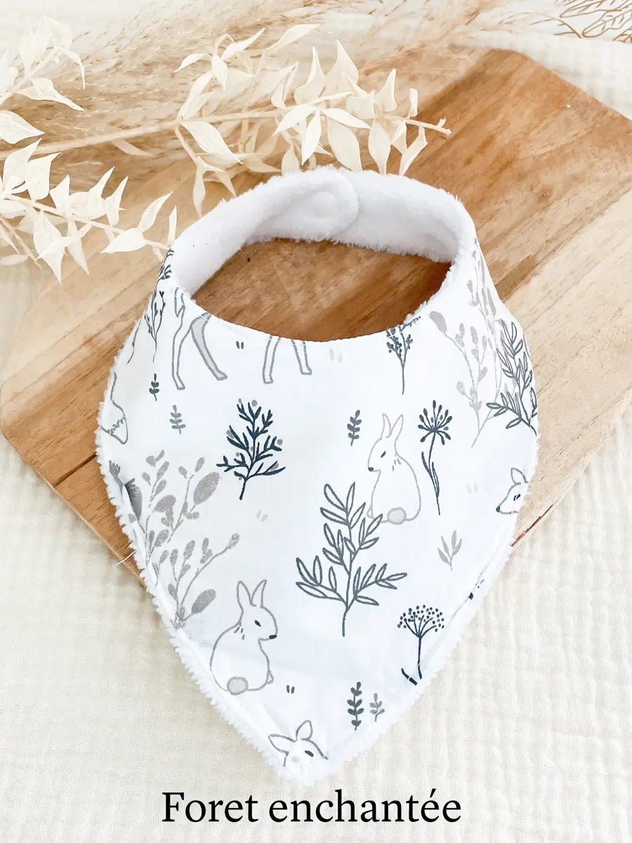 Bavoir bandana (0-2 ans) - Forêt enchantée