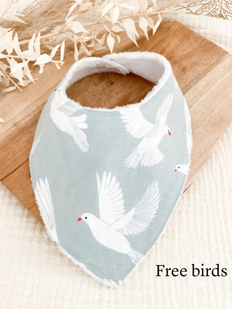 Bavoir bandana (0-2 ans) - Free birds