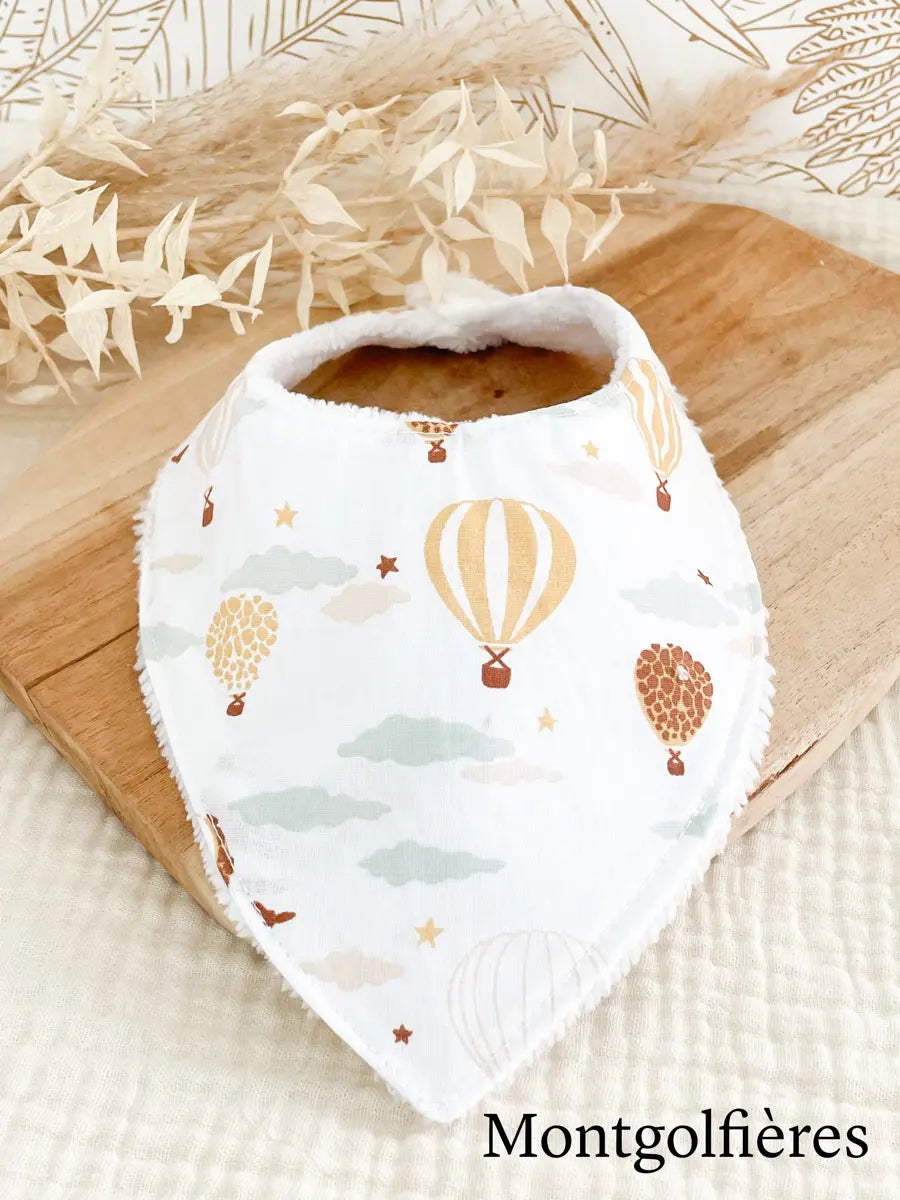 Bavoir bandana (0-2 ans) - Montgolfière