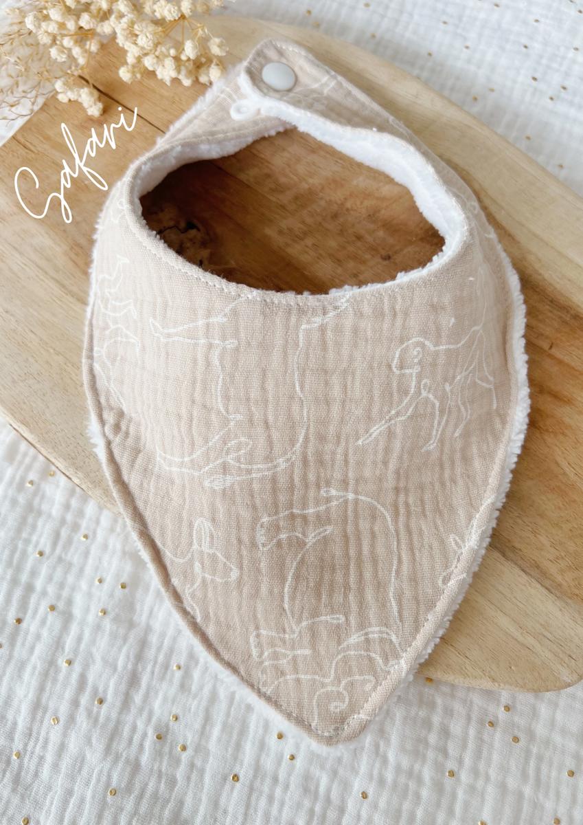 Bavoir bandana (0-2 ans) - Safari