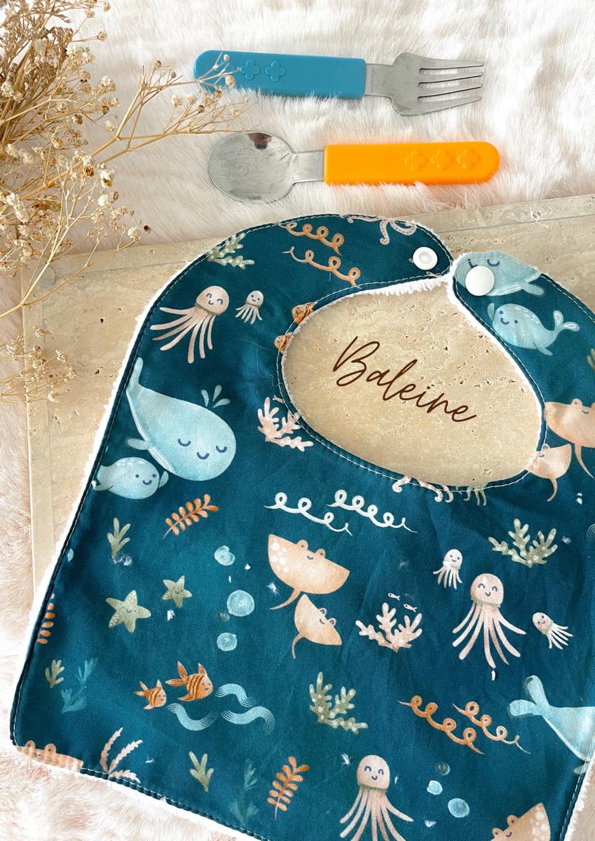 Bavoirs enfant (0-2ans) - Baleine