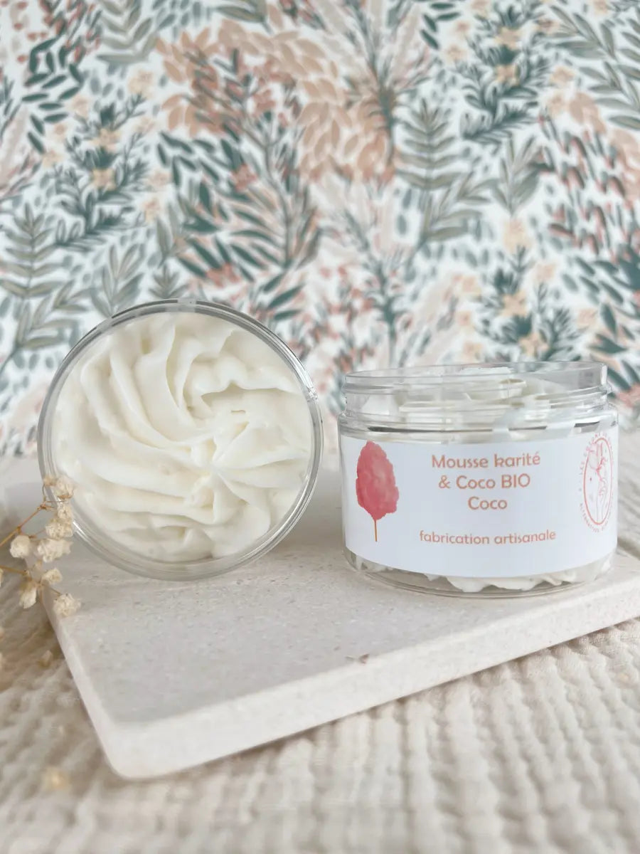 Mousse de karité coco - Savonnerie de Bormes - Barbe à papa