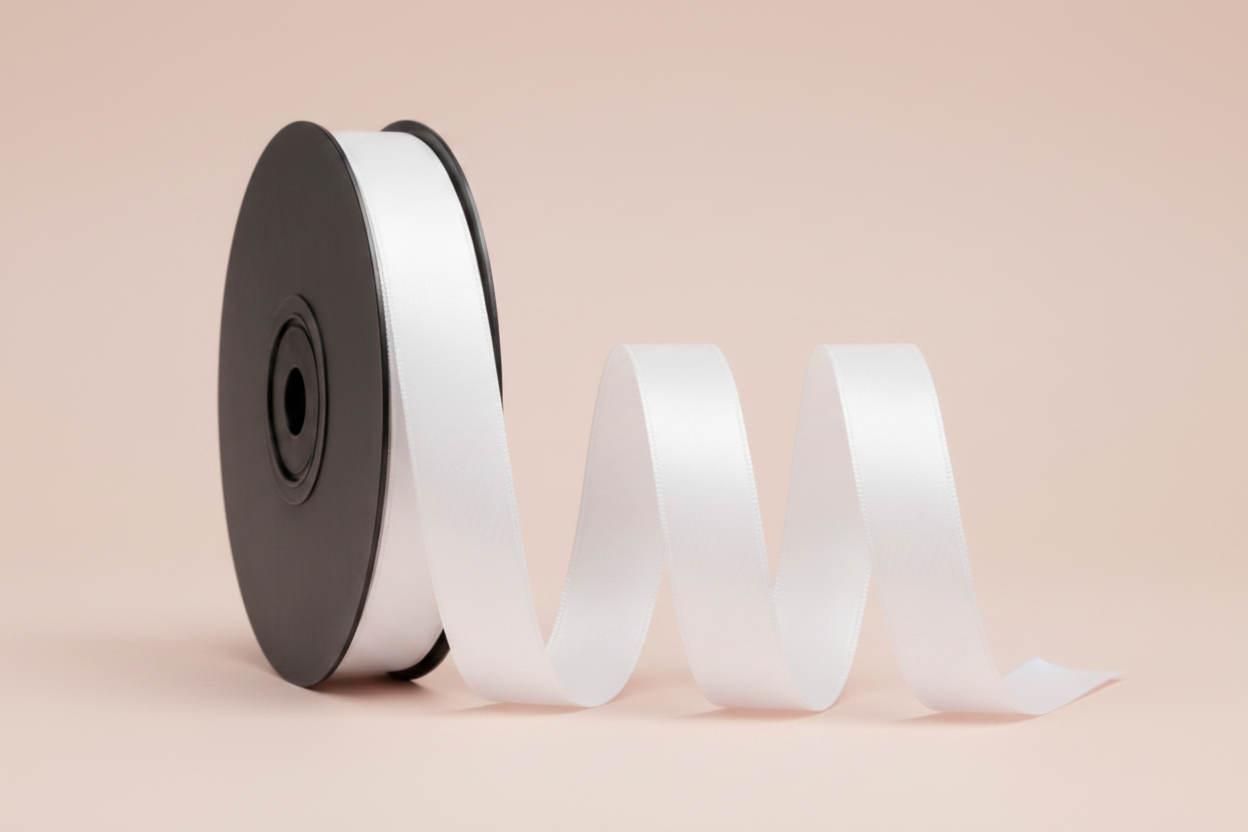 Ruban satin blanc 11mm