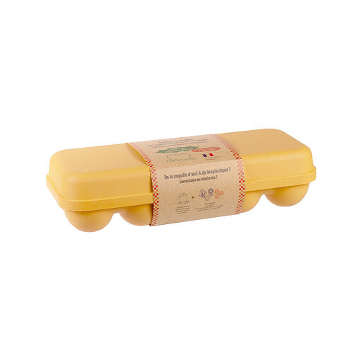 Boîte à oeuf en bioplastique - 10 oeufs / Jaune