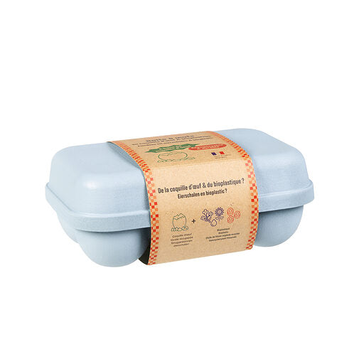 Boîte à oeuf en bioplastique - 6 oeufs / Bleu