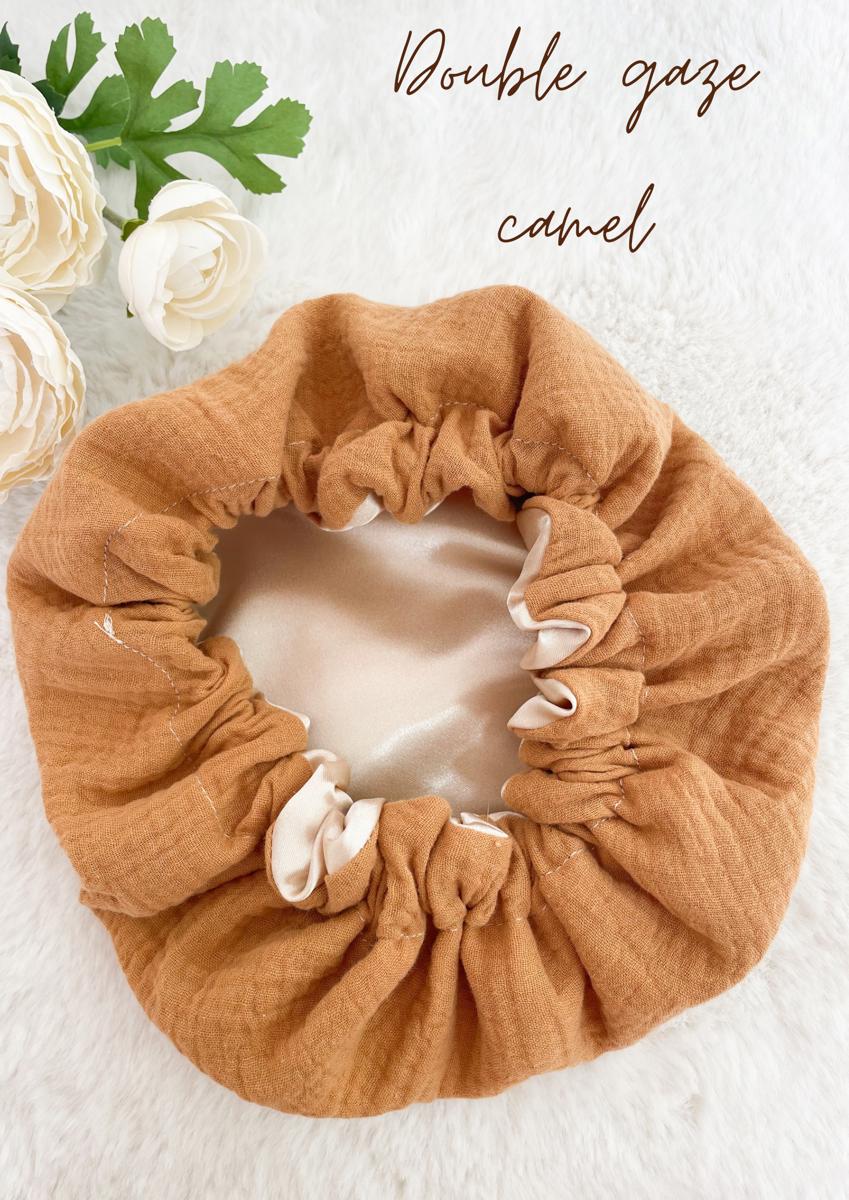 Bonnet de soin (3/11 ans) - Double gaze camel
