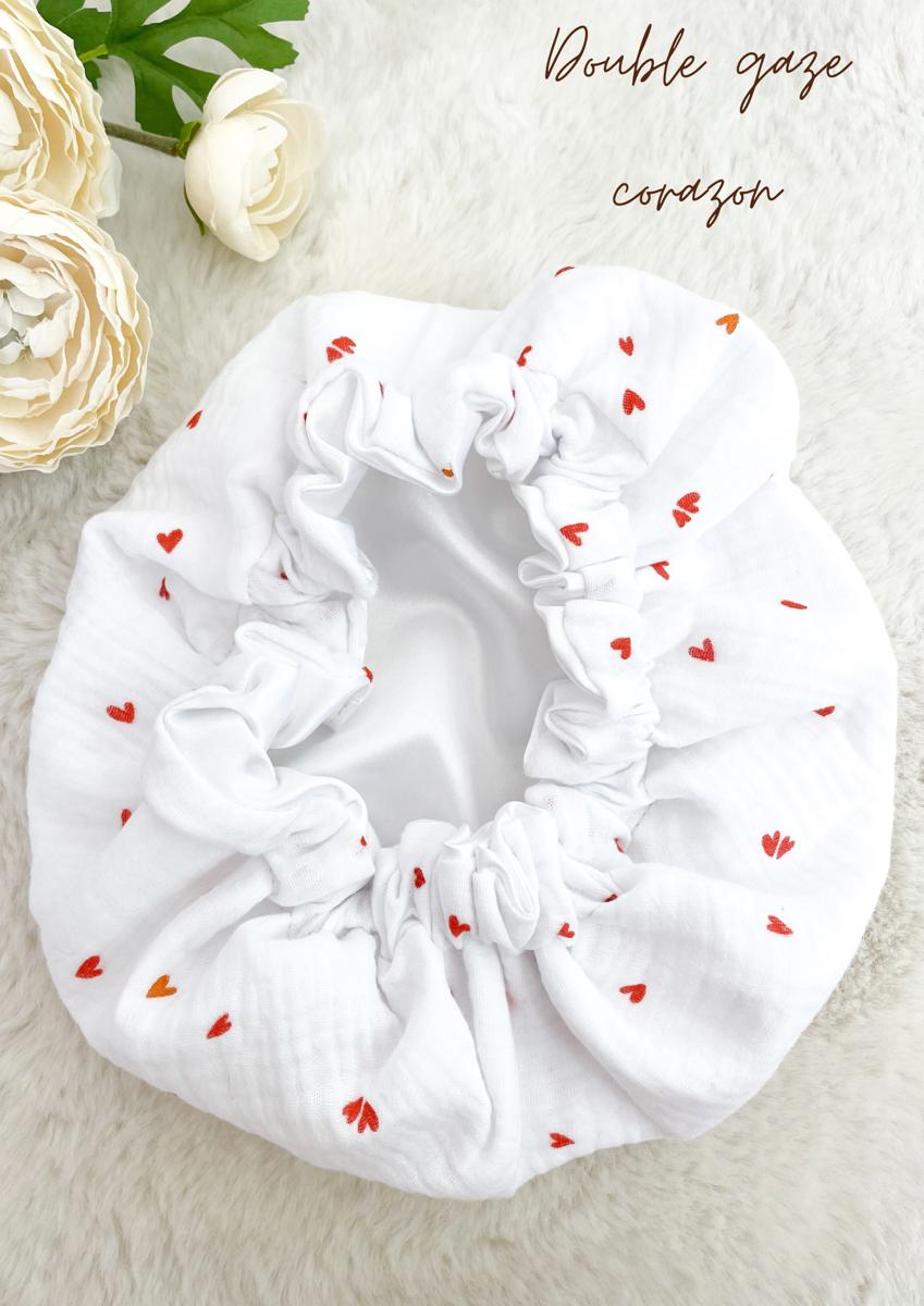 Bonnet de soin (3/11 ans) - Double gaze corazon