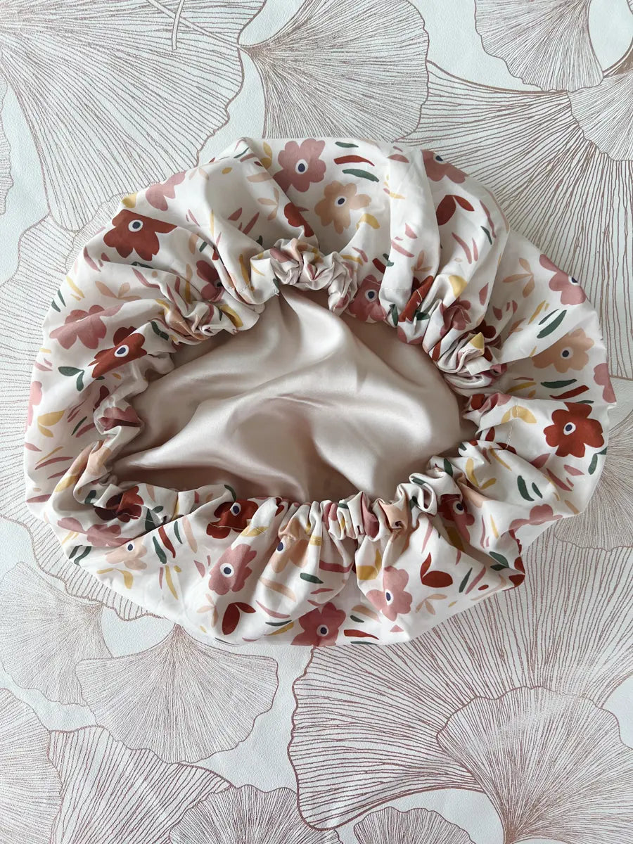 Bonnet de soin en soie - Aquarelle