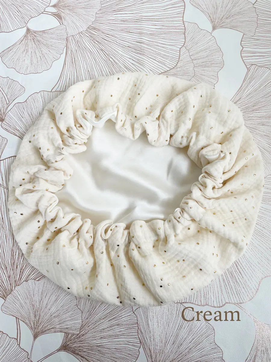 Bonnet de soin en soie - Cream
