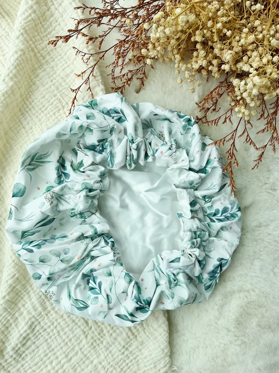 Bonnet de soin en soie - Eucalyptus