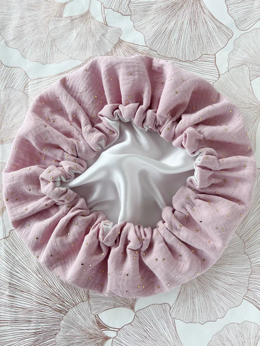 Bonnet de soin en soie - Lila