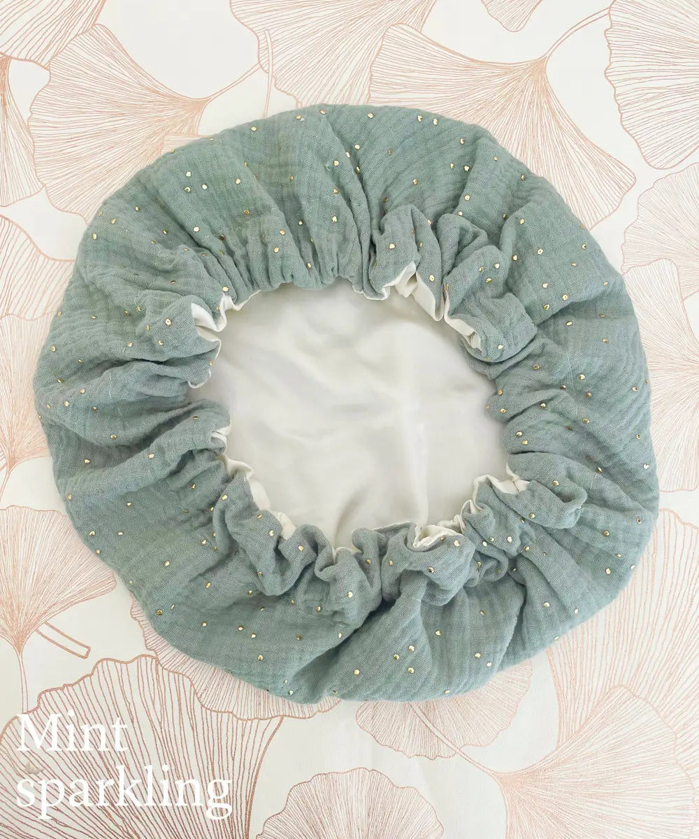 Bonnet de soin en soie - Mint sparkling