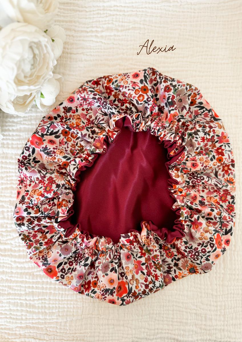 Bonnet de soin en satin - Alexia