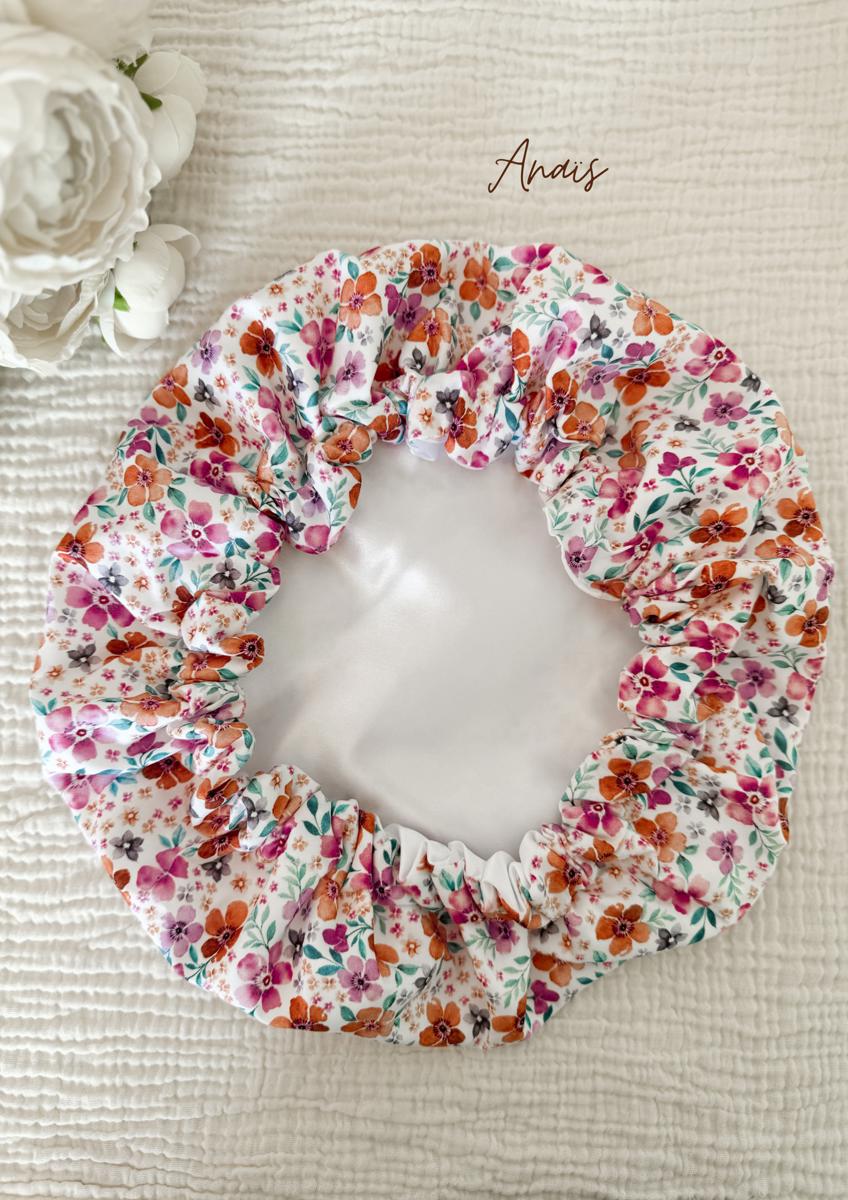 Bonnet de soin en satin - Anaïs