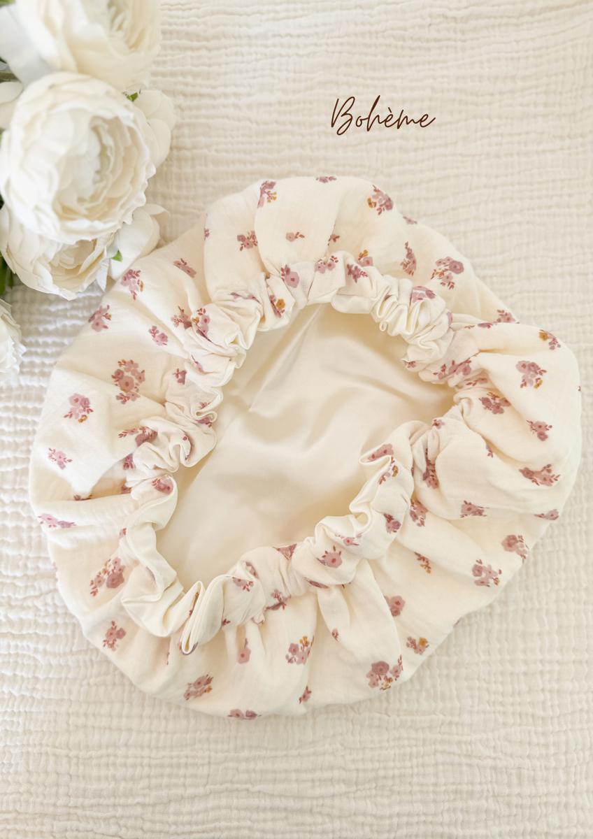 Bonnet de soin en satin - Bohème
