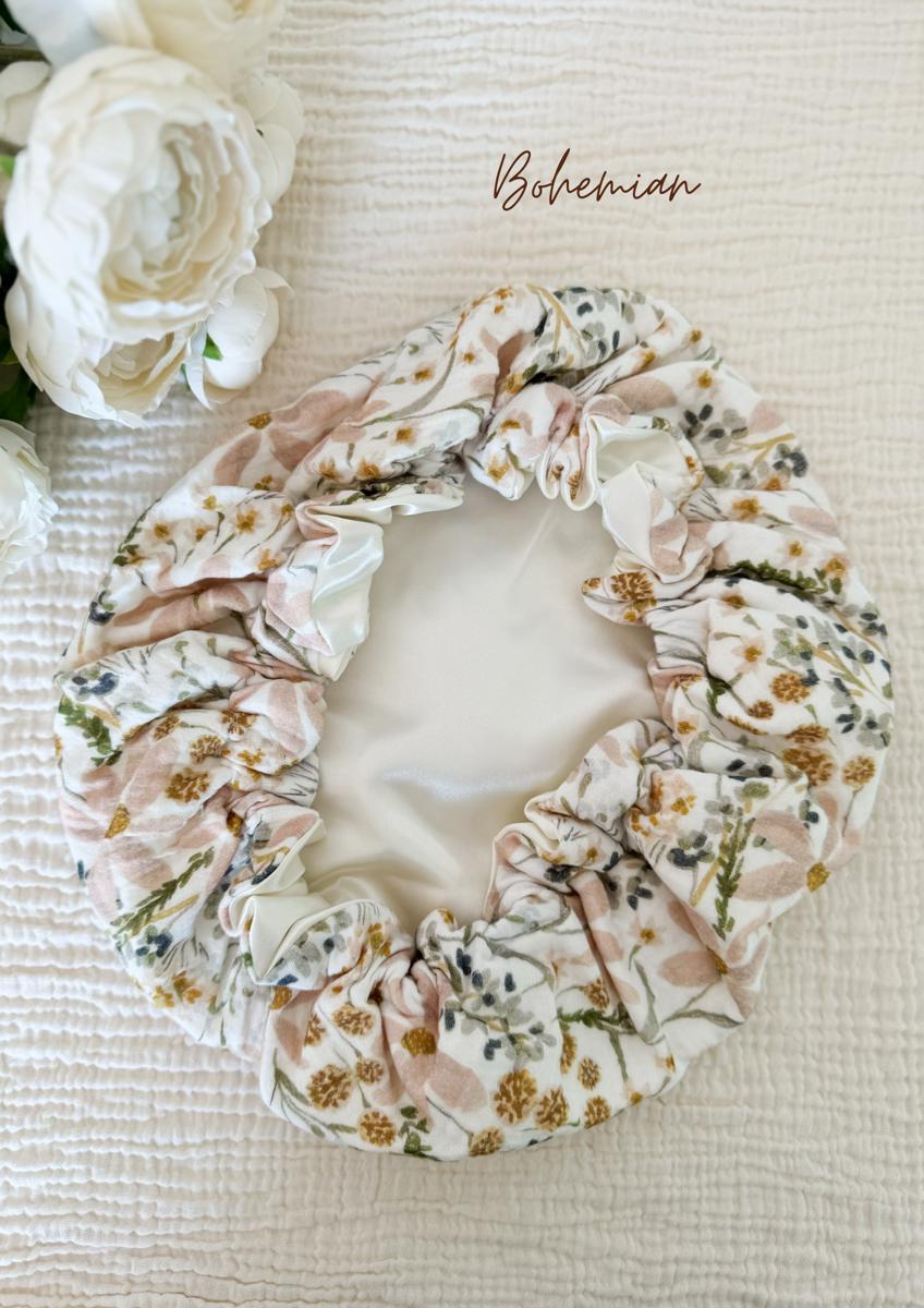 Bonnet de soin en satin - Bohemian