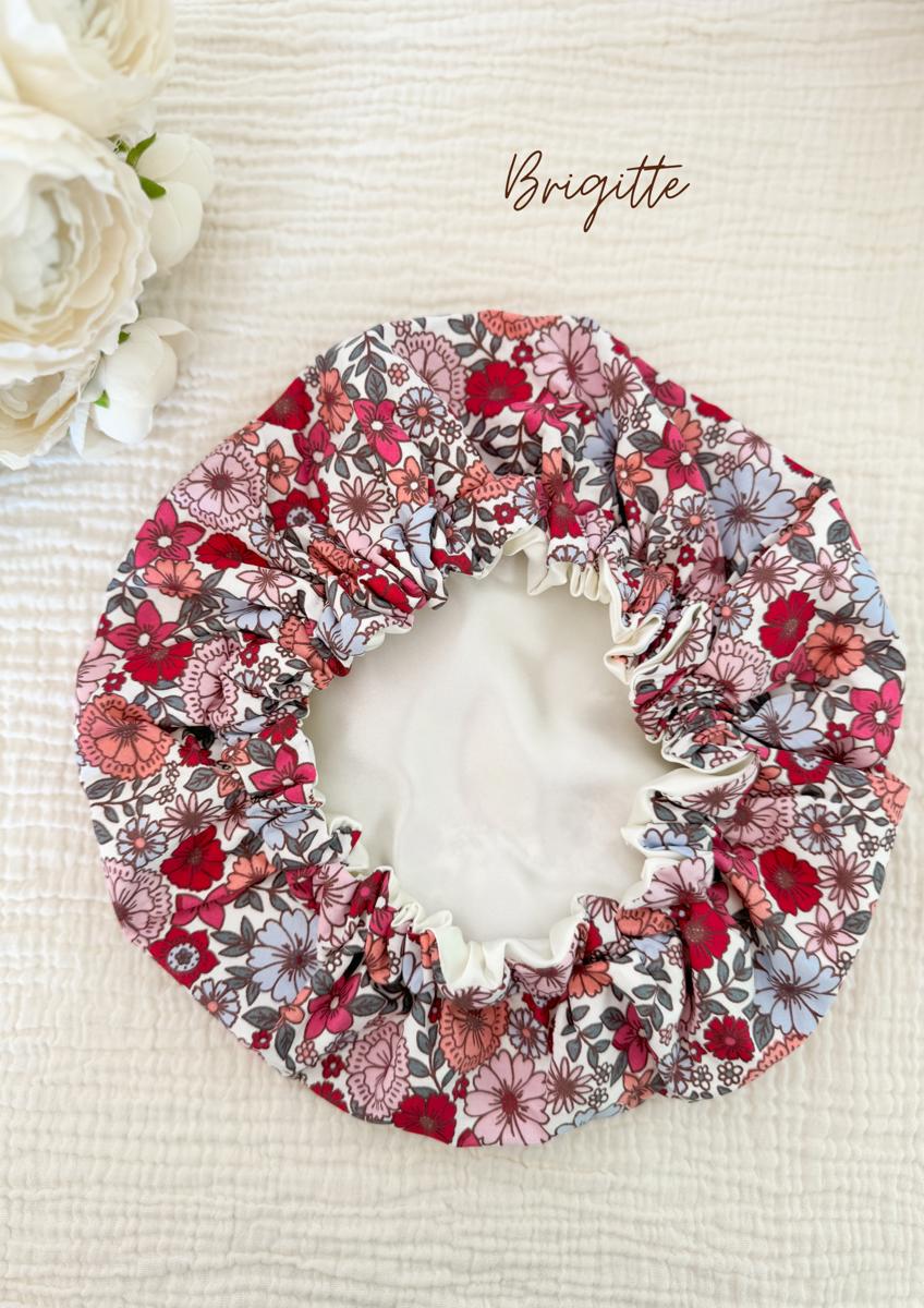 Bonnet de soin en satin - Brigitte