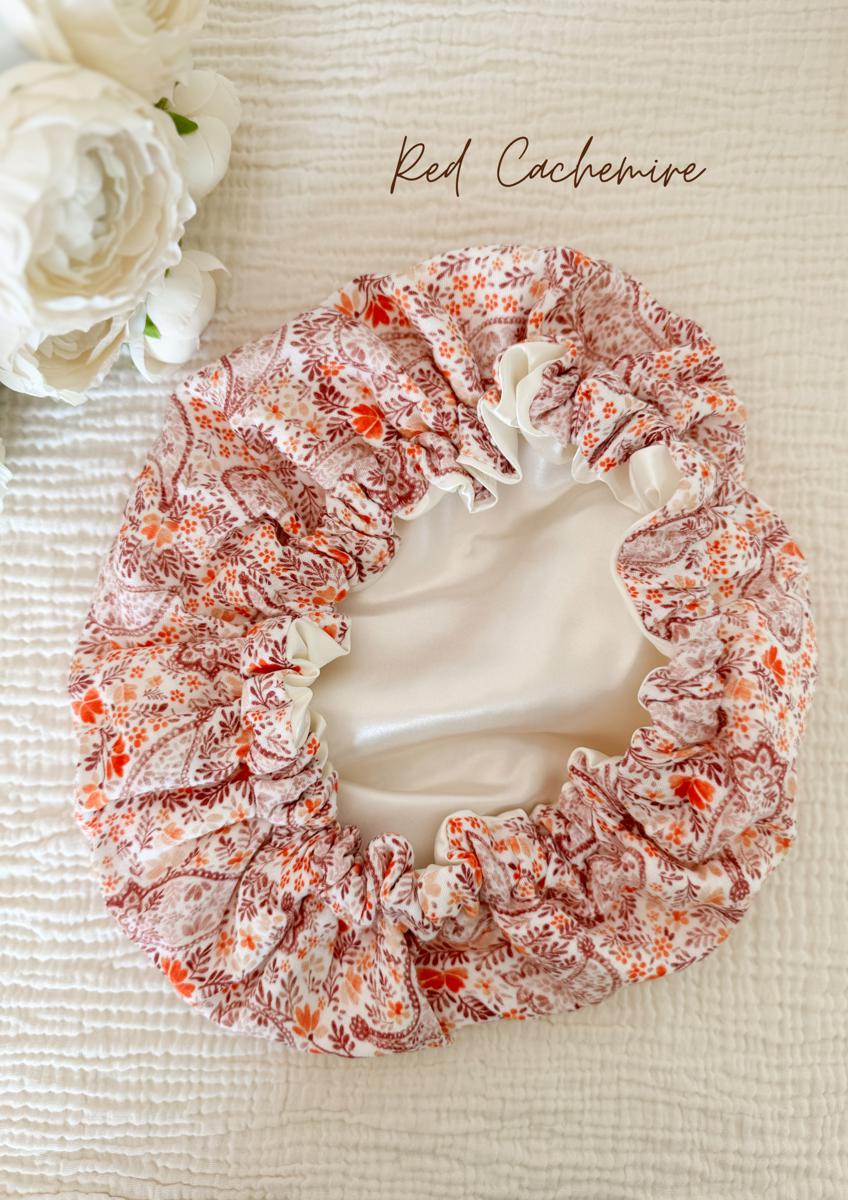 Bonnet de soin en satin - Red cachemire