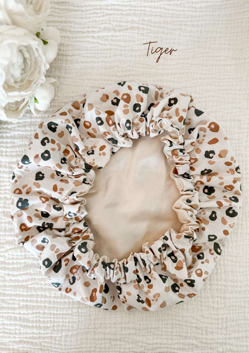 Bonnet de soin en satin - Tiger