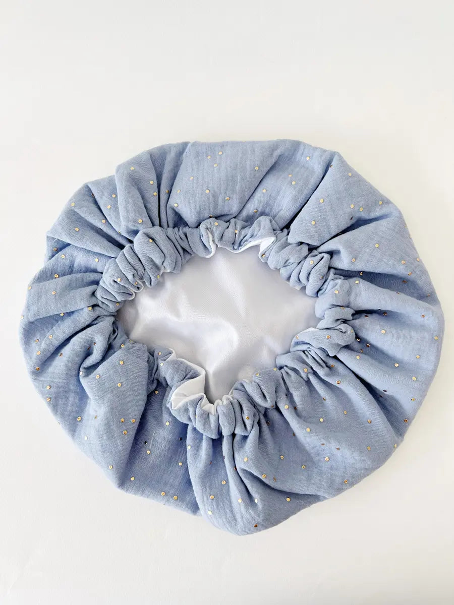 Bonnet en pul imperméable (douche et colorations) - Bleu baltique