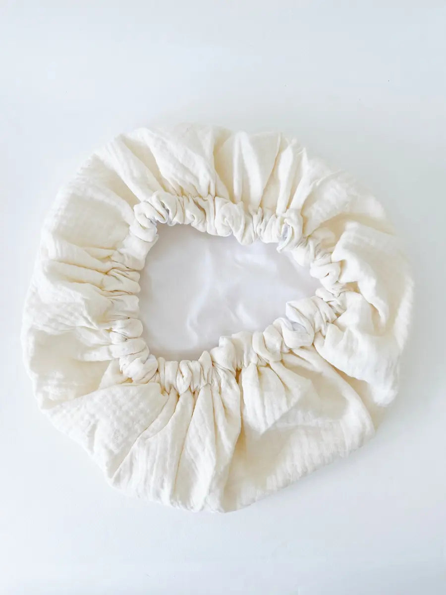Bonnet en pul imperméable (douche et colorations) - Double gaze écrue