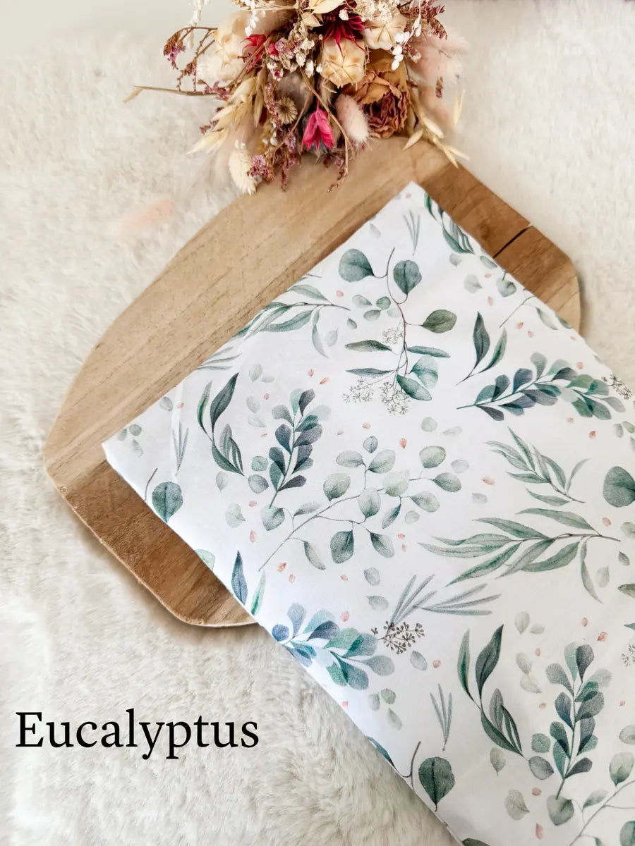 Bouillotte sèche XL - Grande bouillotte lombaire déhoussable - Eucalyptus