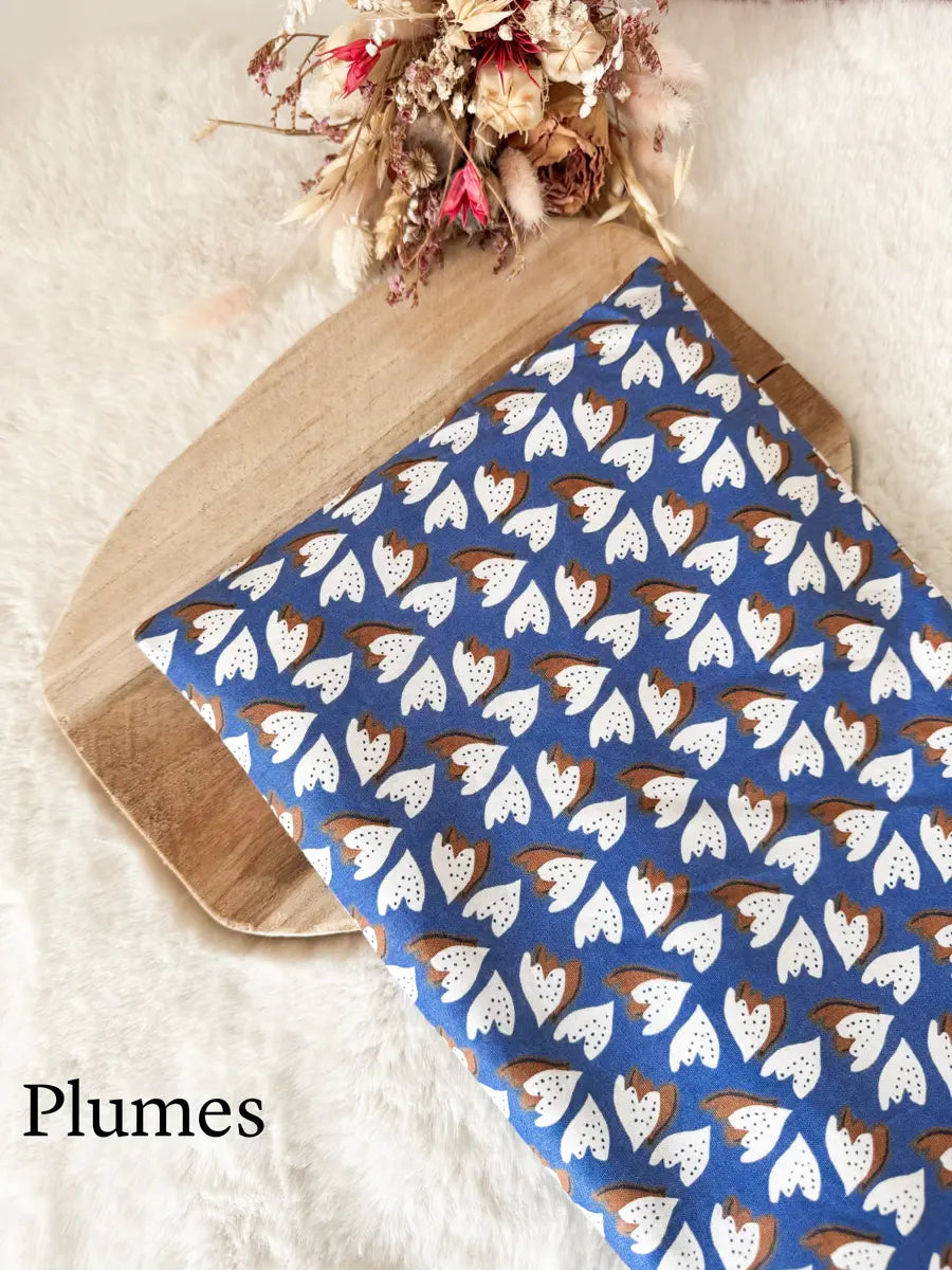 Bouillotte sèche XL - Grande bouillotte lombaire déhoussable - Plumes