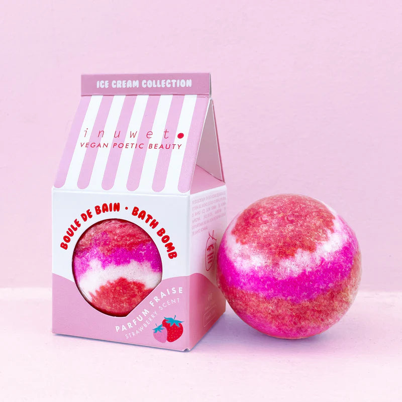 Boule de bain effervescente - Inuwet - Fraise
