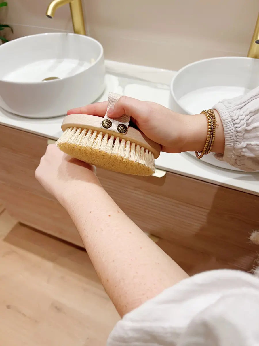 Brosse massage en fibre de tampico - 1