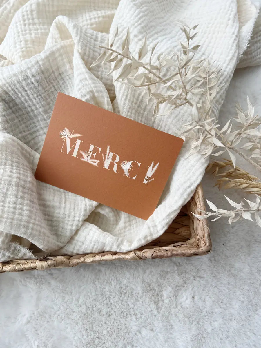 Carte de vœux à offrir ou à s'offrir - Hello Linon - Merci