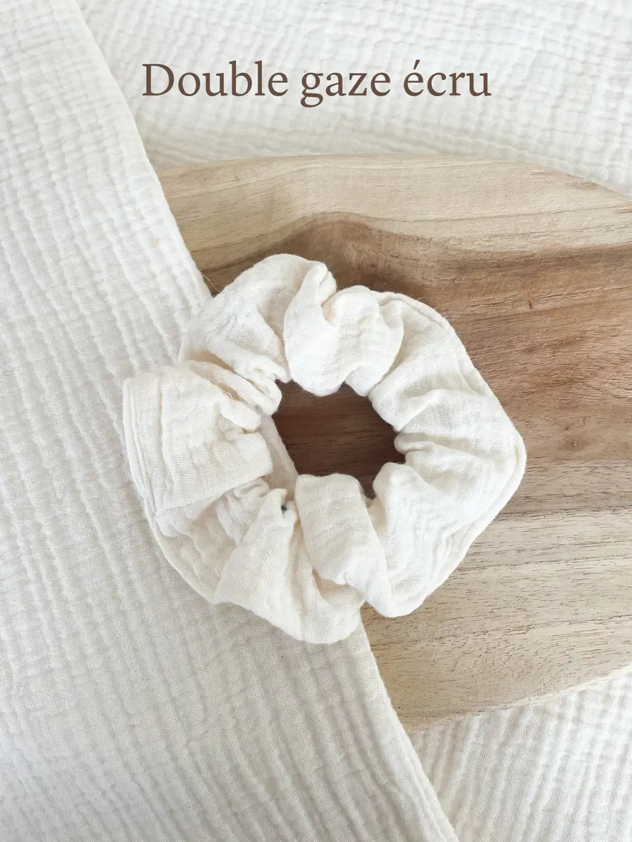Chouchou double gaze - Double gaze écru