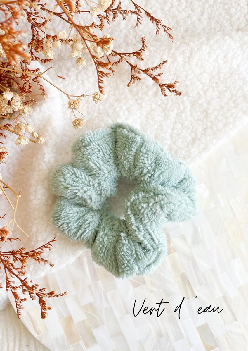 Chouchou en éponge bambou - Vert d’eau