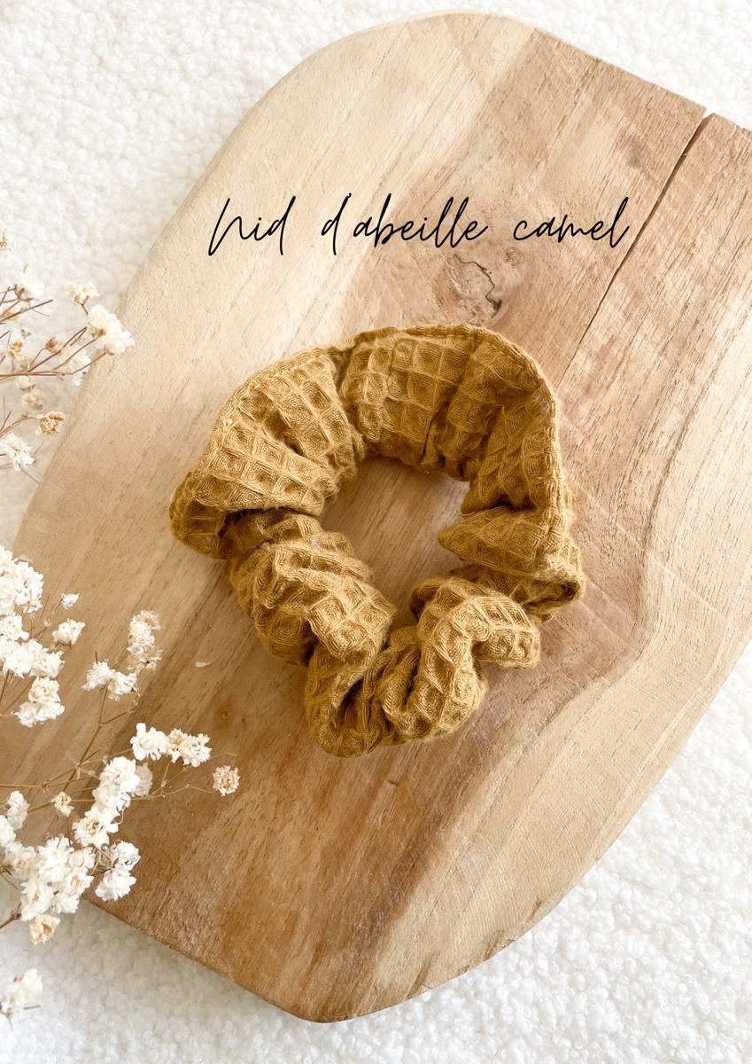 Chouchou nid d'abeille - Nid d’abeille camel