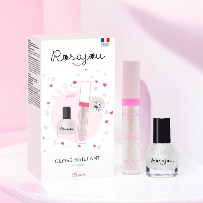 Coffret DUO Gloss et vernis à ongles - Rosajou - DUO Perle