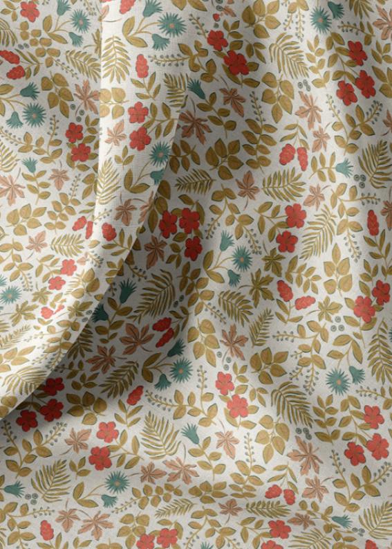 Coton enduit Leaves - 1