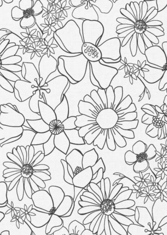 Coton imprimé Fleurs - 1