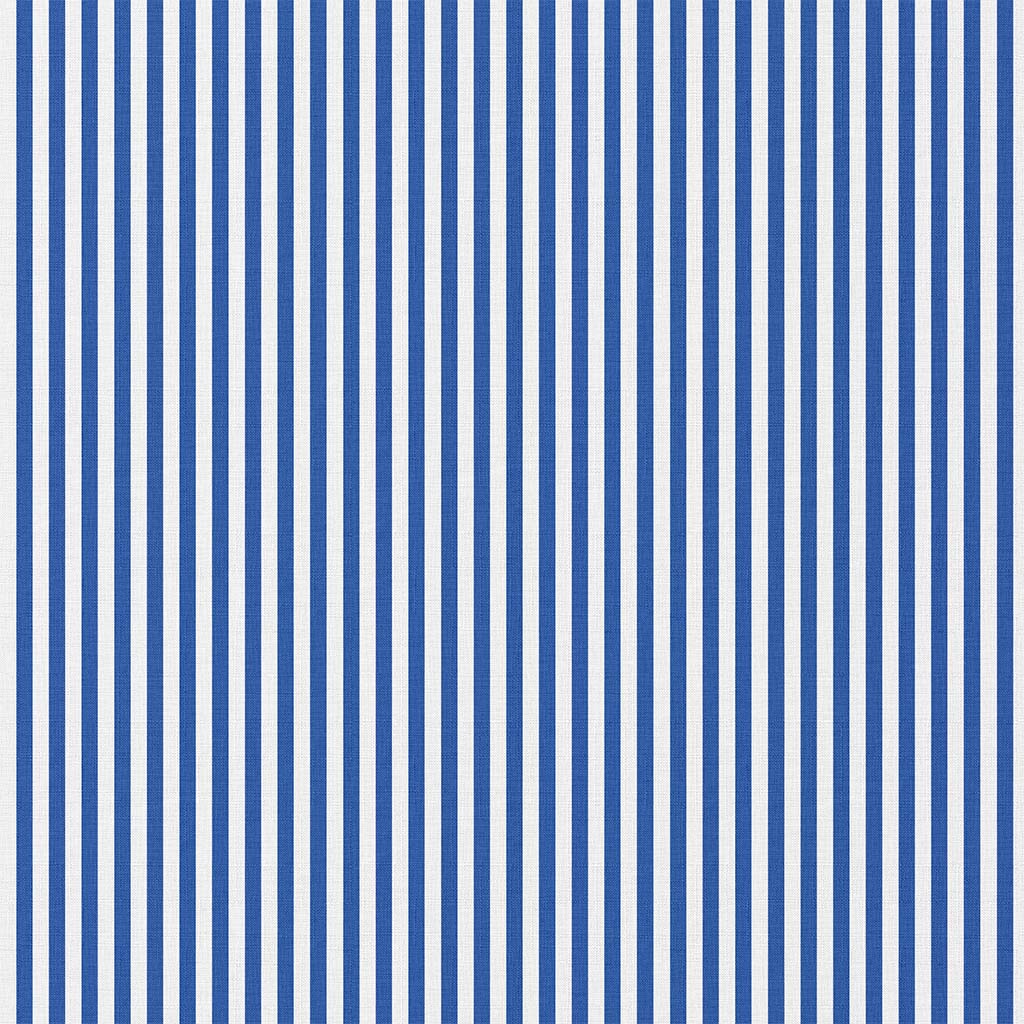 Coton imprimé rayures bleues - 2