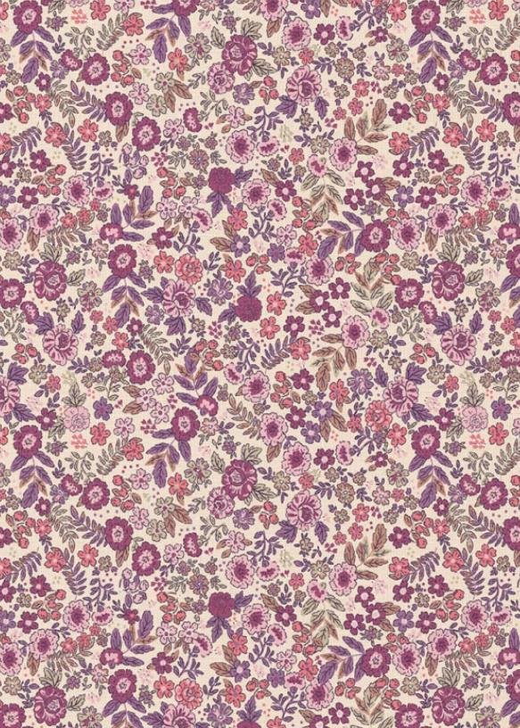 Coton imprimé Violine - 1