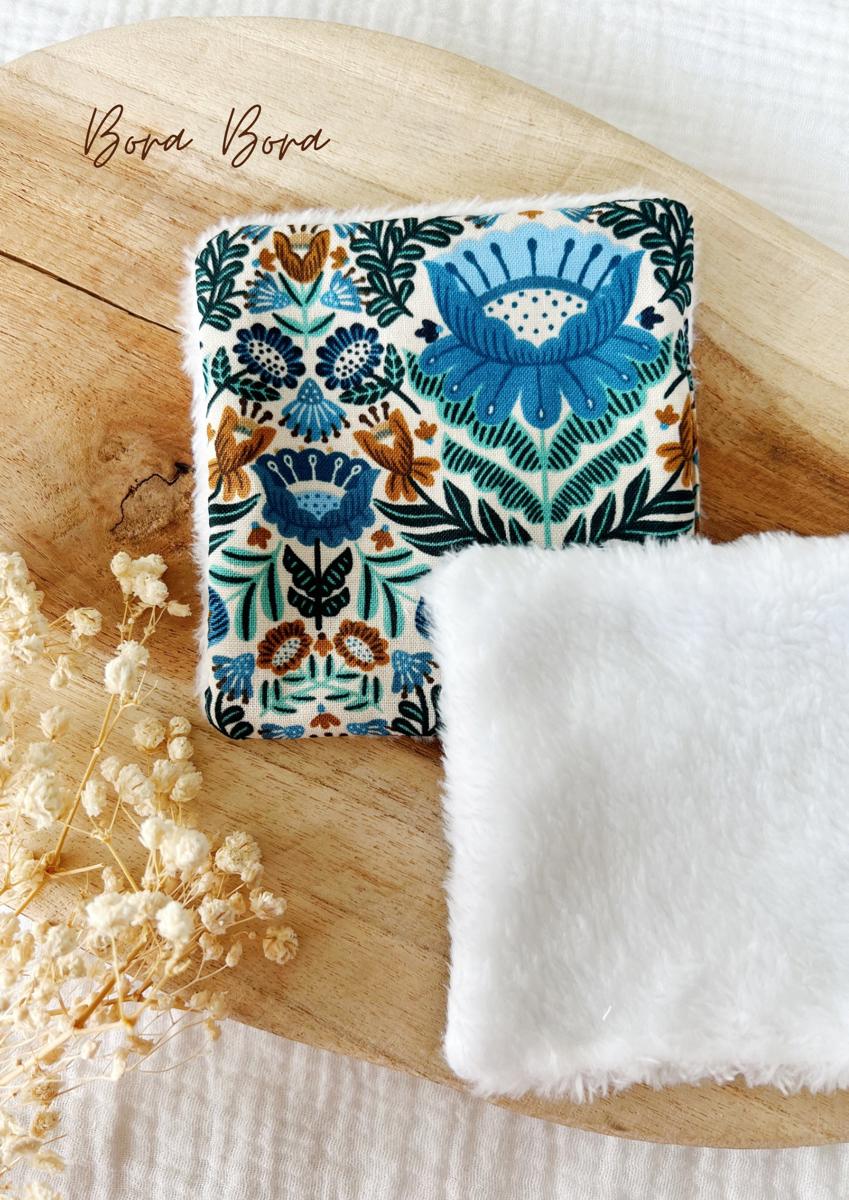 Coton lavable en tissu doudou - Bora bora