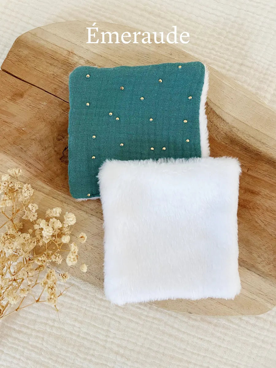 Coton lavable en tissu doudou - Emeraude