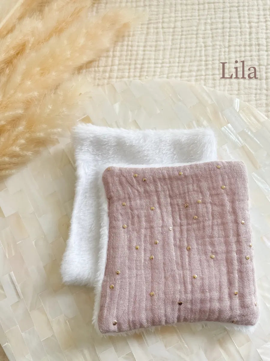 Coton lavable en tissu doudou - Lila