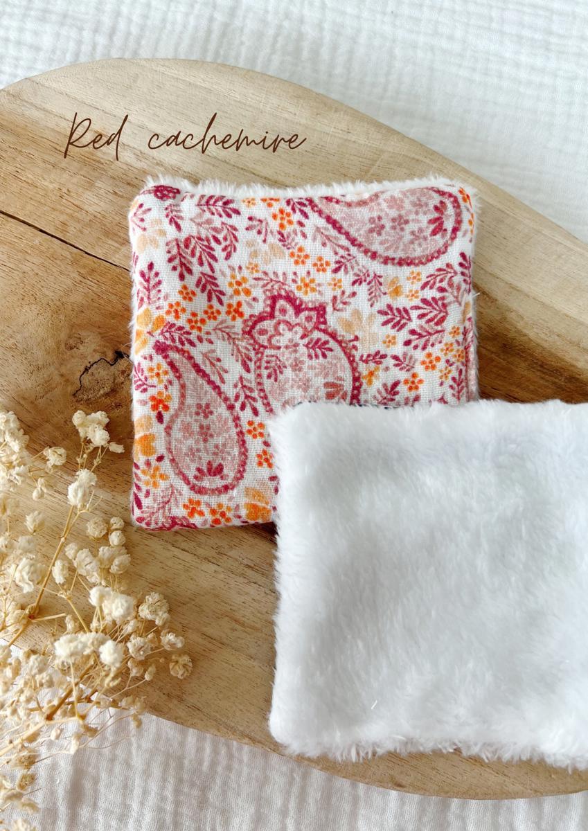 Coton lavable en tissu doudou - Red cachemire