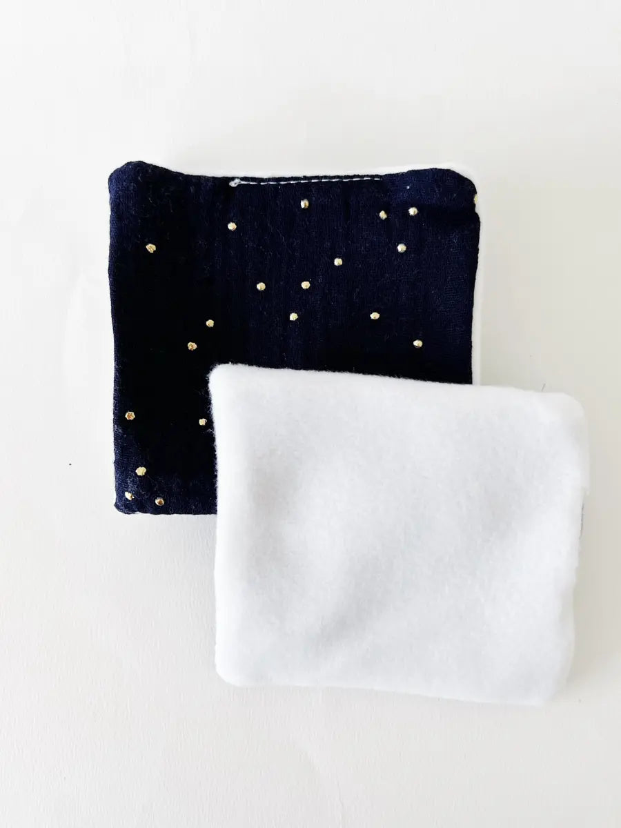 Coton lavable en tissu polaire - Bleu nuit