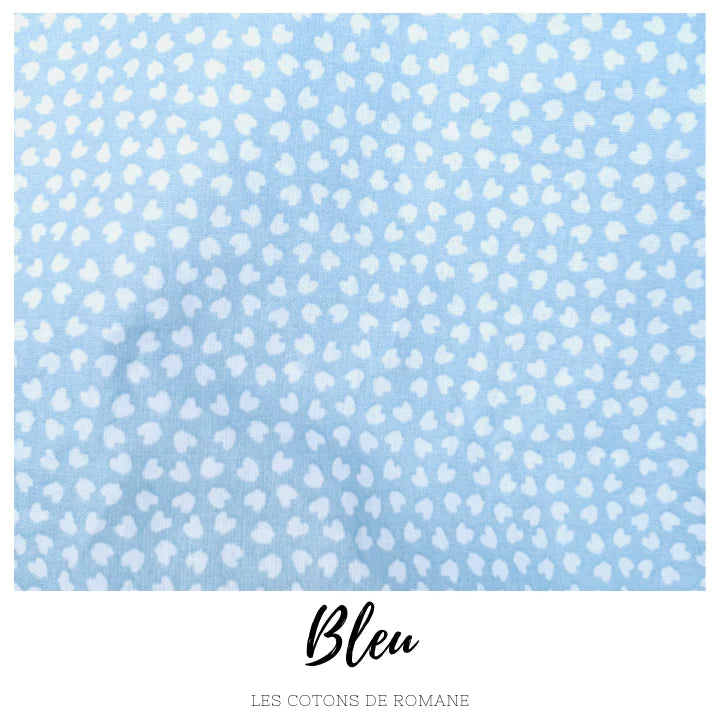 Coton lavable en tissu polaire - Bleu